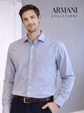 Armani Collezioni Light Blue Men's Dress Shirt
BB10